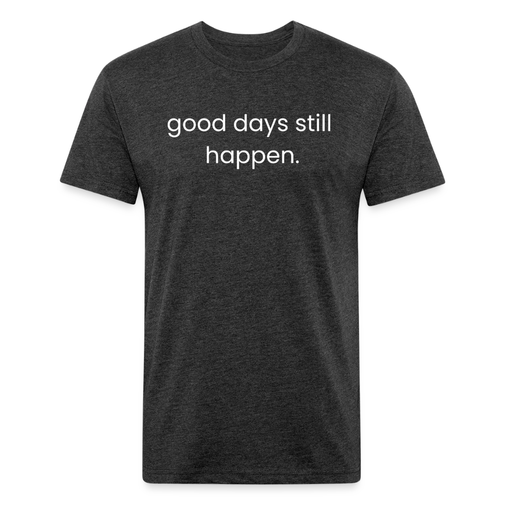 Fitted Cotton/Poly T-Shirt by Next Level - heather black