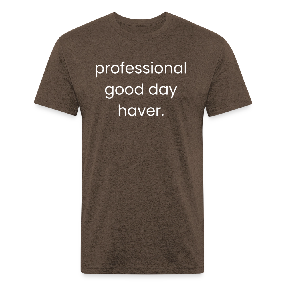 Fitted Cotton/Poly T-Shirt by Next Level - heather espresso