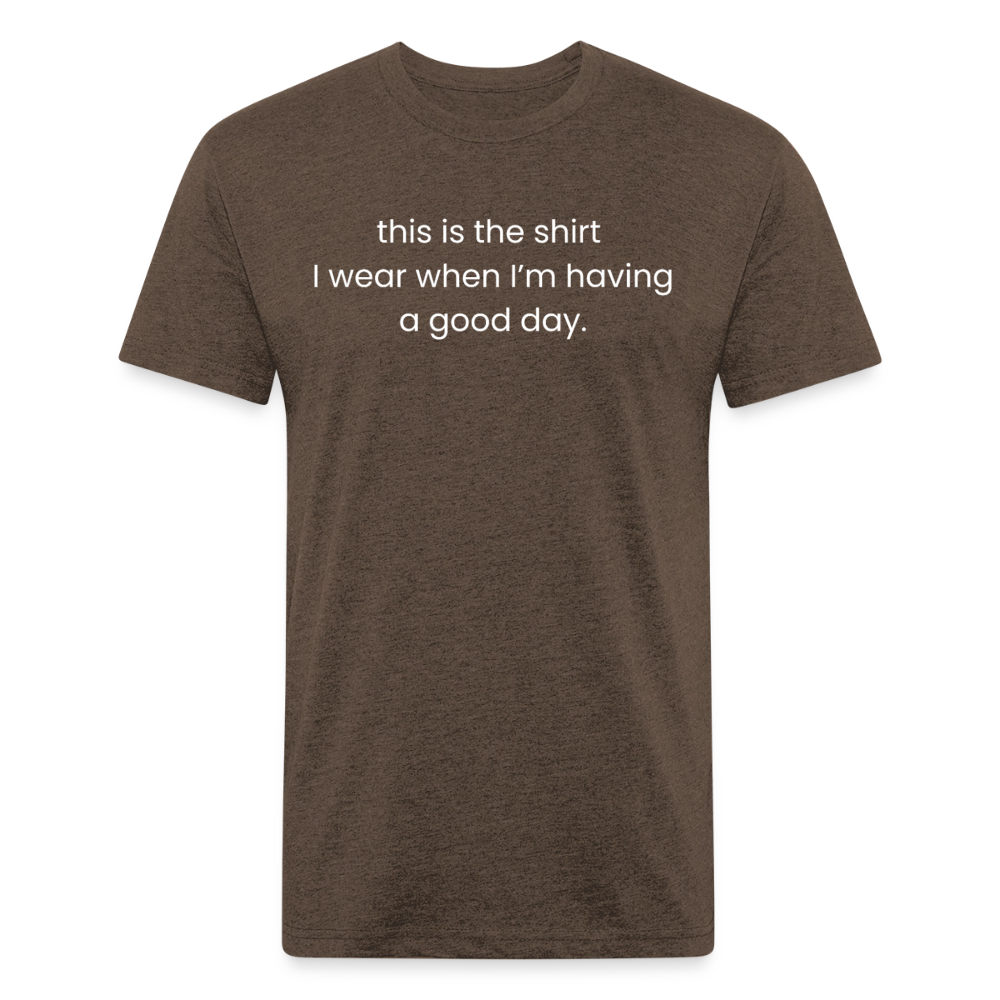 Fitted Cotton/Poly T-Shirt by Next Level - heather espresso