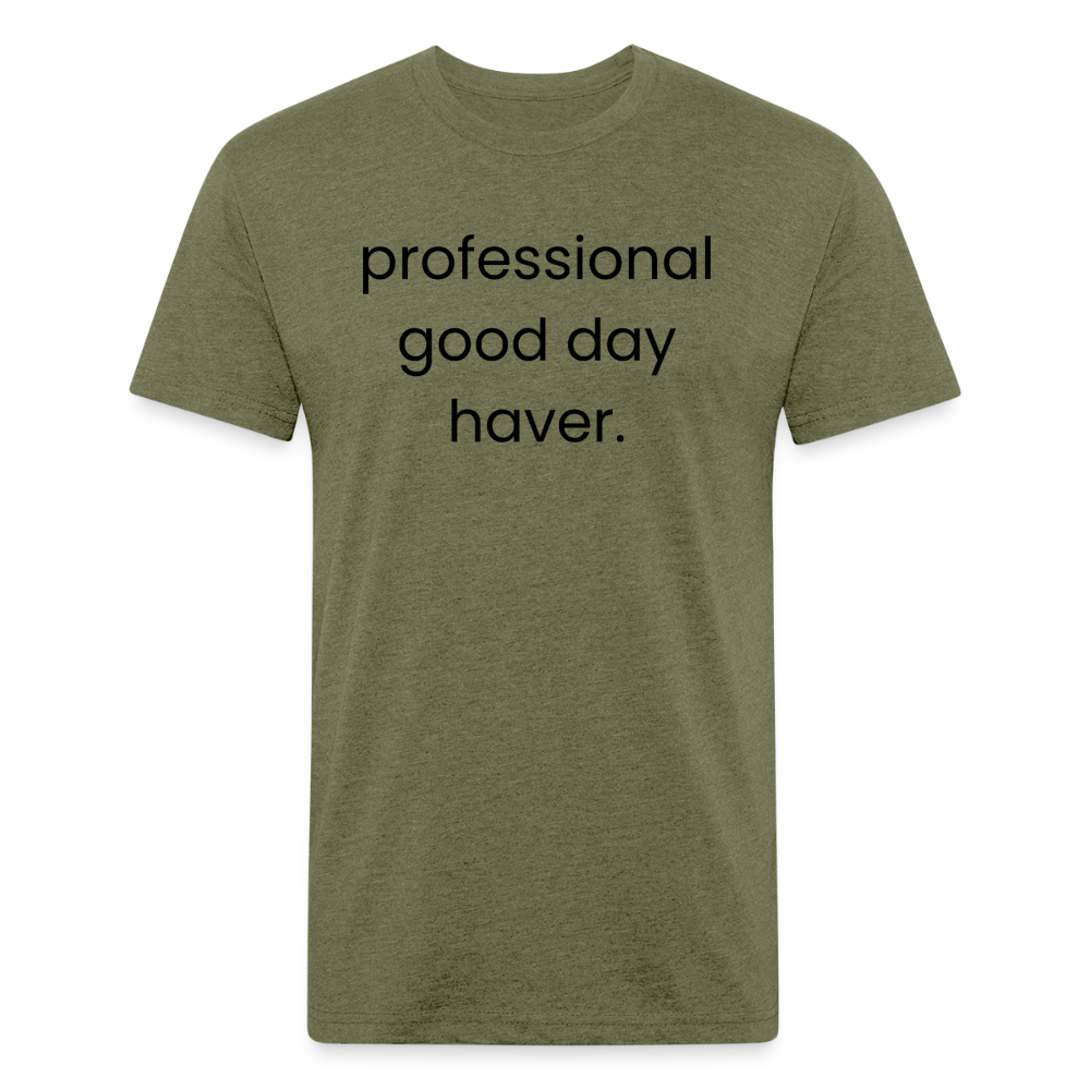 Fitted Cotton/Poly T-Shirt by Next Level - heather military green
