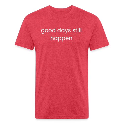 Fitted Cotton/Poly T-Shirt by Next Level - heather red