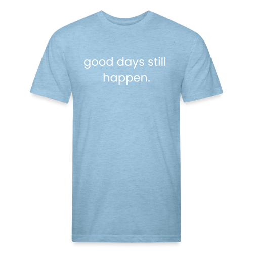 Fitted Cotton/Poly T-Shirt by Next Level - heather blue