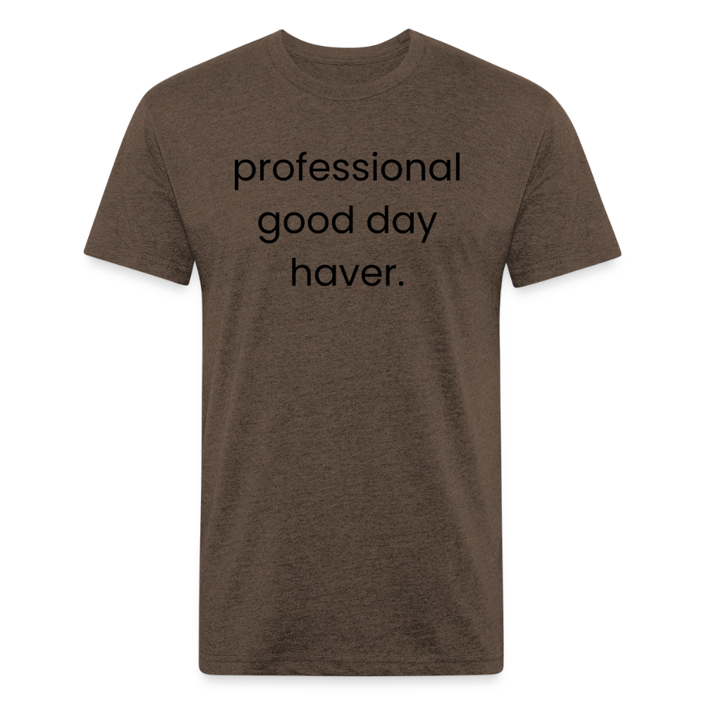 Fitted Cotton/Poly T-Shirt by Next Level - heather espresso