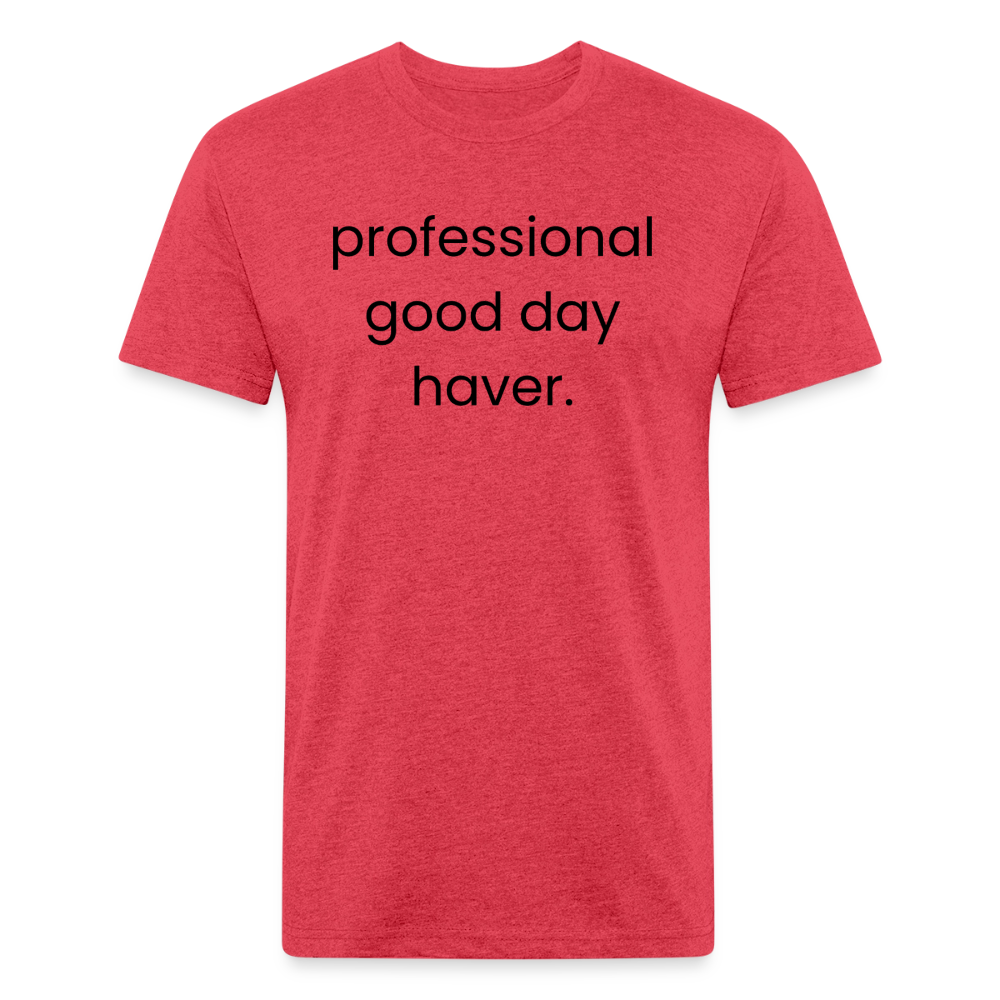 Fitted Cotton/Poly T-Shirt by Next Level - heather red