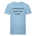 Fitted Cotton/Poly T-Shirt by Next Level - heather blue