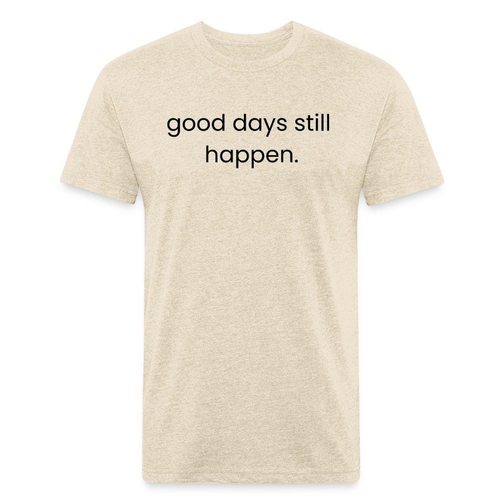 Fitted Cotton/Poly T-Shirt by Next Level - heather cream