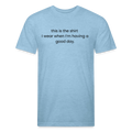 Fitted Cotton/Poly T-Shirt by Next Level - heather blue