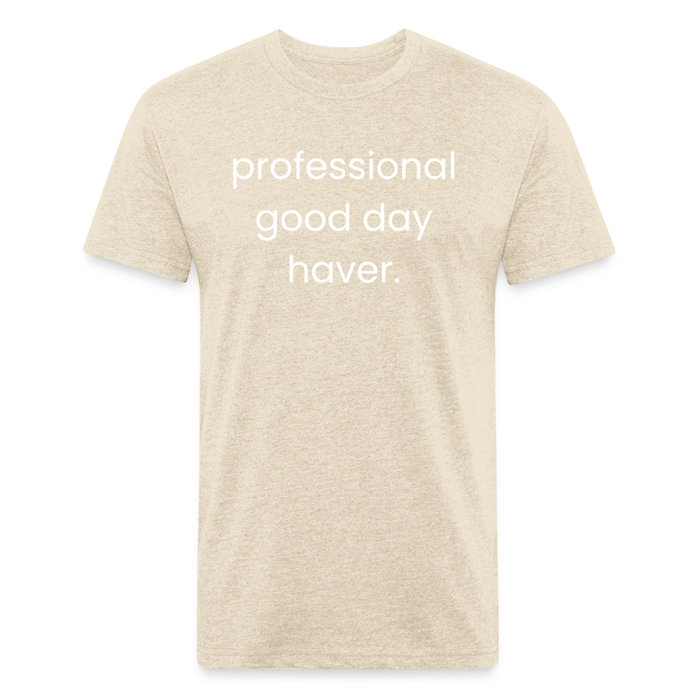 Fitted Cotton/Poly T-Shirt by Next Level - heather cream
