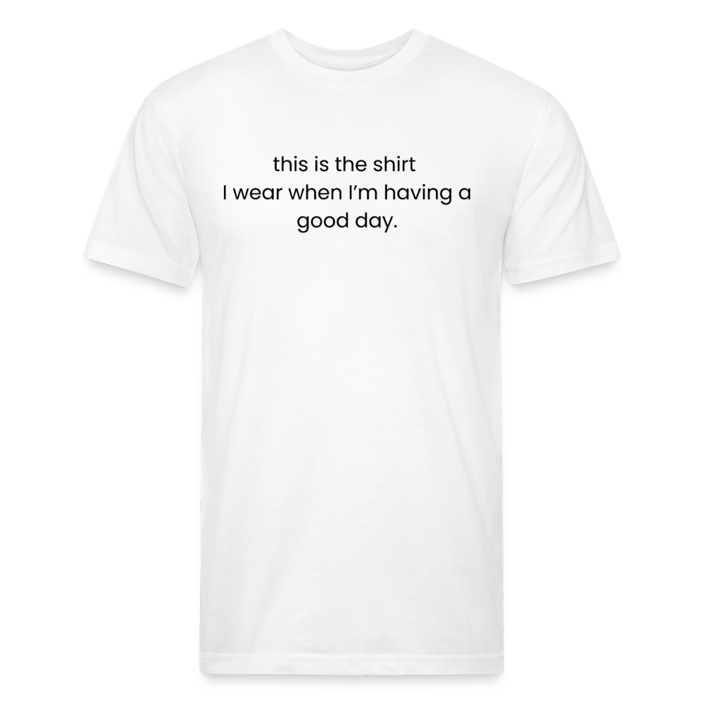 Fitted Cotton/Poly T-Shirt by Next Level - white