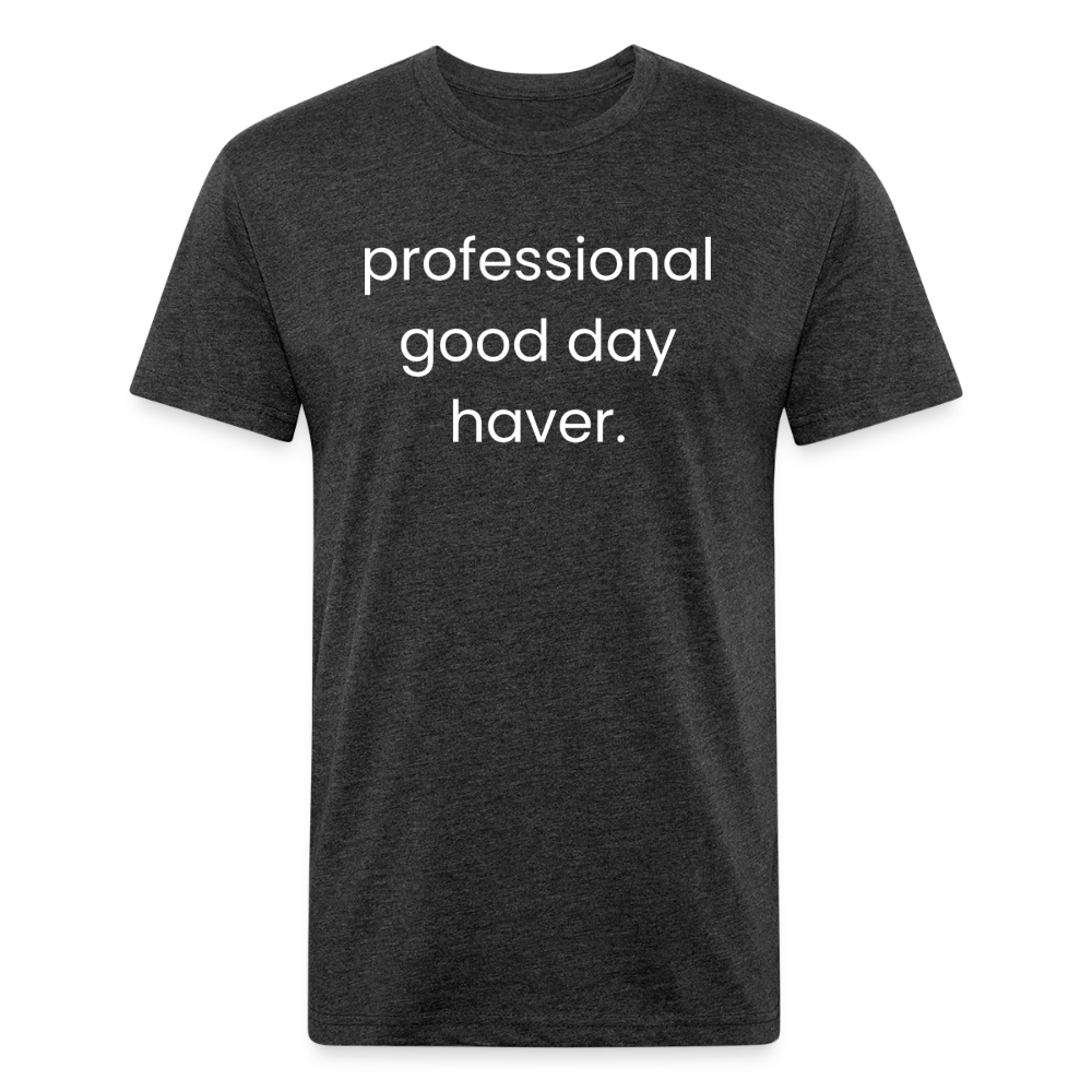 Fitted Cotton/Poly T-Shirt by Next Level - heather black