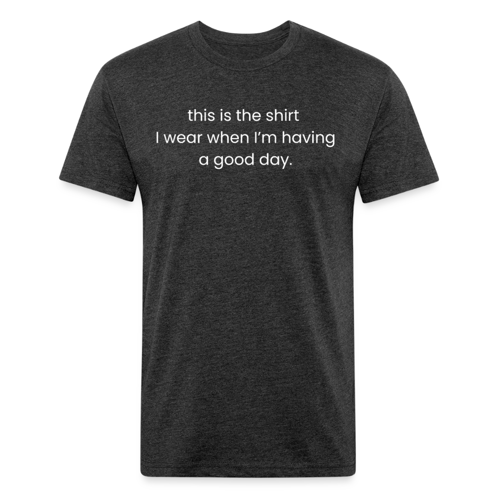 Fitted Cotton/Poly T-Shirt by Next Level - heather black