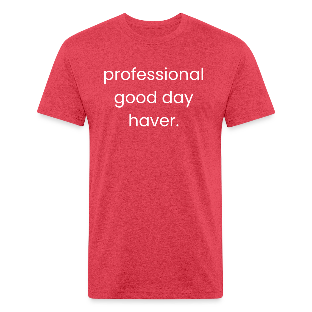 Fitted Cotton/Poly T-Shirt by Next Level - heather red