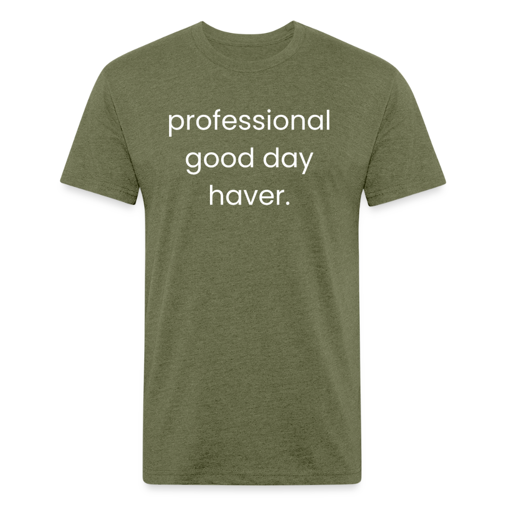 Fitted Cotton/Poly T-Shirt by Next Level - heather military green