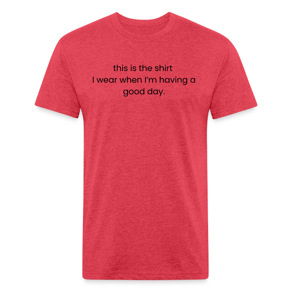 Fitted Cotton/Poly T-Shirt by Next Level - heather red