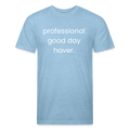 Fitted Cotton/Poly T-Shirt by Next Level - heather blue
