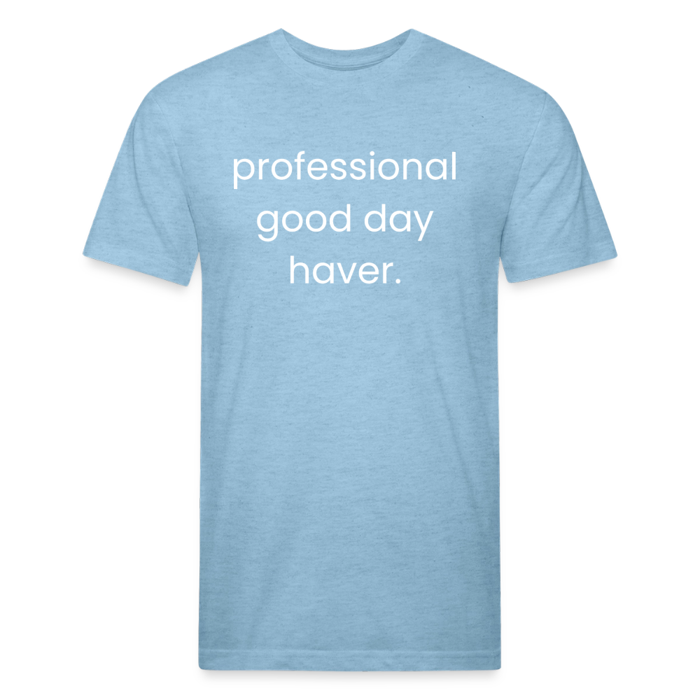 Fitted Cotton/Poly T-Shirt by Next Level - heather blue