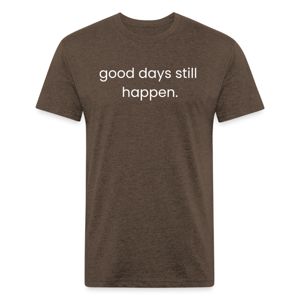Fitted Cotton/Poly T-Shirt by Next Level - heather espresso