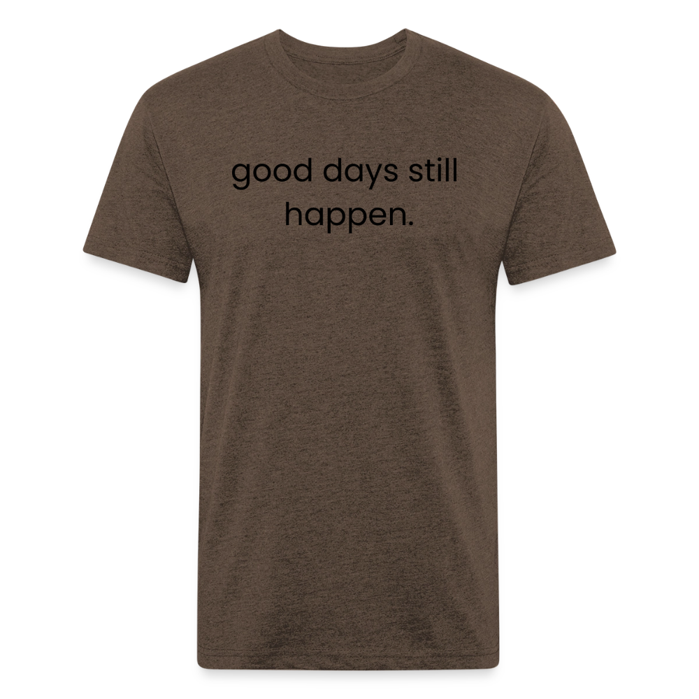 Fitted Cotton/Poly T-Shirt by Next Level - heather espresso
