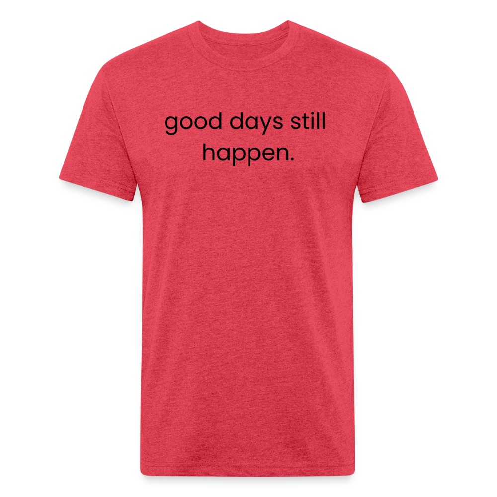 Fitted Cotton/Poly T-Shirt by Next Level - heather red
